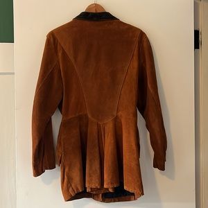 Vintage Brown Suede Leather Jacket